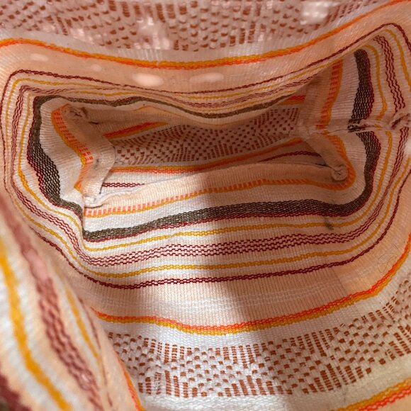 Artisan Woven Backpack Boho Striped Handmade Bag Festival Cottagecore Pinzon - Picture 5 of 8